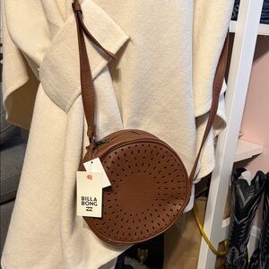 Billabong Tan Crossbody Bag with Cutout Design